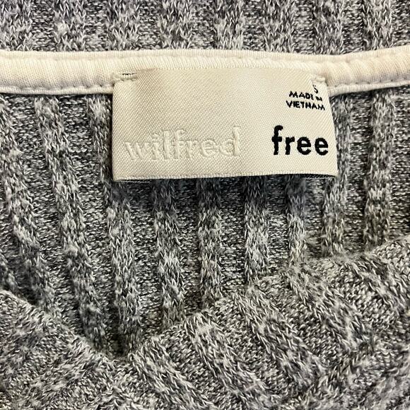 Wilfred Free Aritzia Sweater Sz S Gray V Neck 3/4 Sleeves Oversized Minimalist - Picture 7 of 9